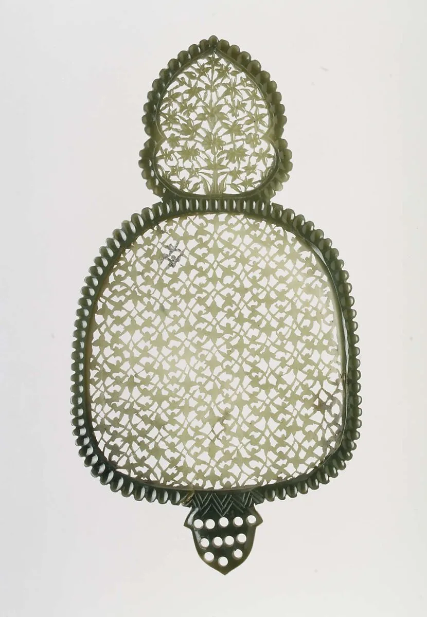 莫臥兒王朝 鏤空玉鏡架|Mirror frame — Unknown