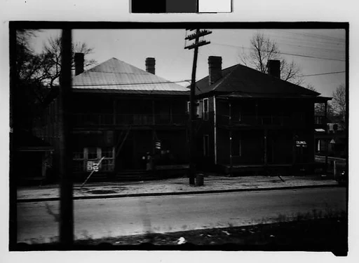 [Rooming Houses by Railroad Tracks, From Train, Savannah, Georgia]