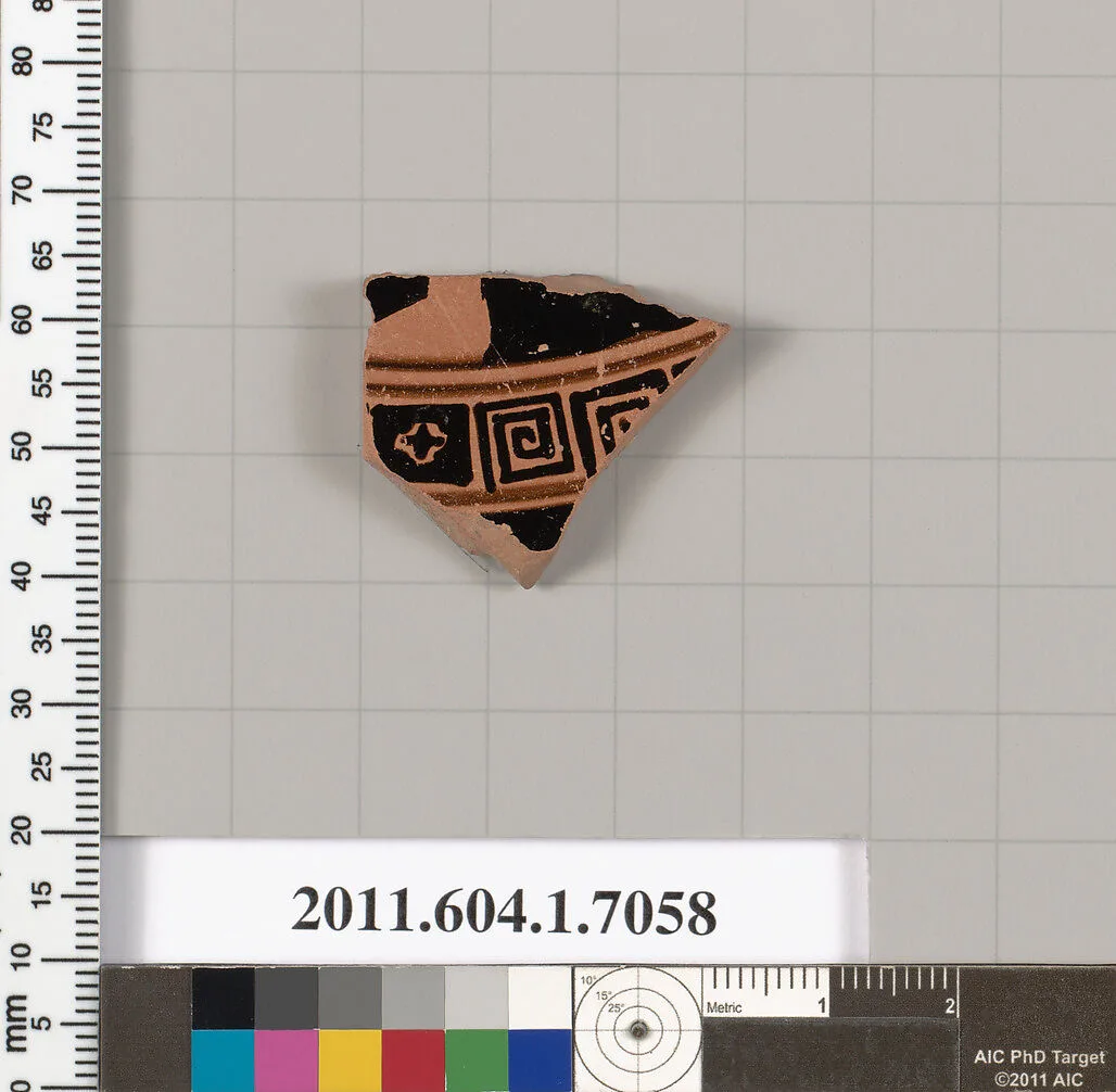 Terracotta fragment of a kylix (drinking cup) — Unknown