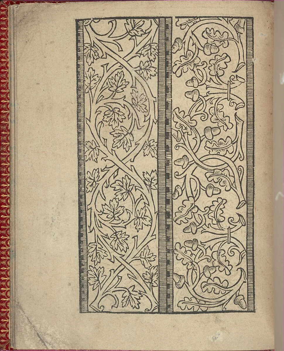 Ce est ung tractat de la noble art de leguille ascavoir ouvraiges de spaigne... page 23 (verso) — Willem Vosterman