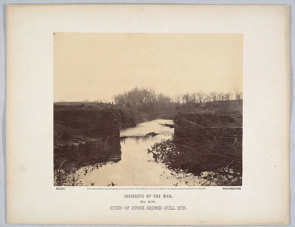 Ruins of Stone Bridge - Bull Run — Mathew B. Brady