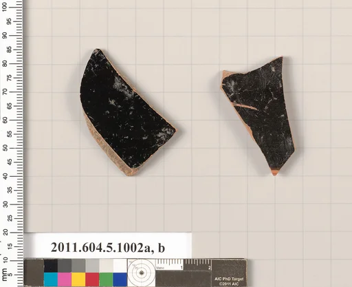 Terracotta fragments of kylikes (drinking cups)