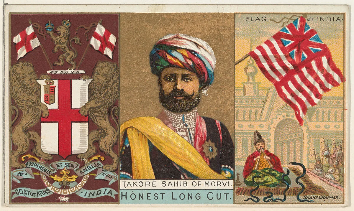 Takore Sahib of Morvi, India, from the Rulers, Flags, and Coats of Arms series (N126-1) issued by W. Duke, Sons & Co. — W. Duke, Sons & Co.