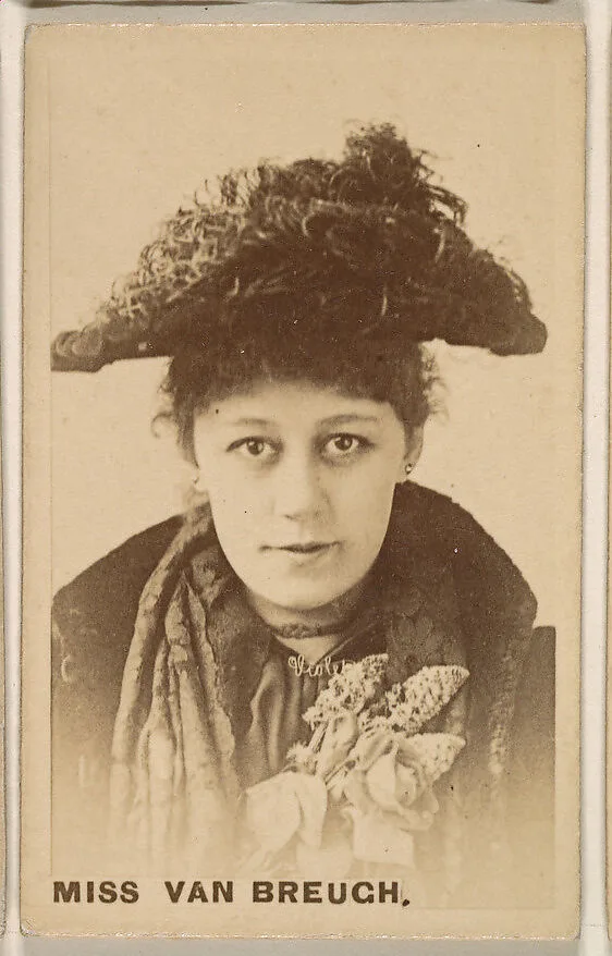 Miss Van Breugh, from the Actresses series (N246), Type 1, issued by Kinney Brothers to promote Sporting Extra Cigarettes — Kinney Brothers Tobacco Company