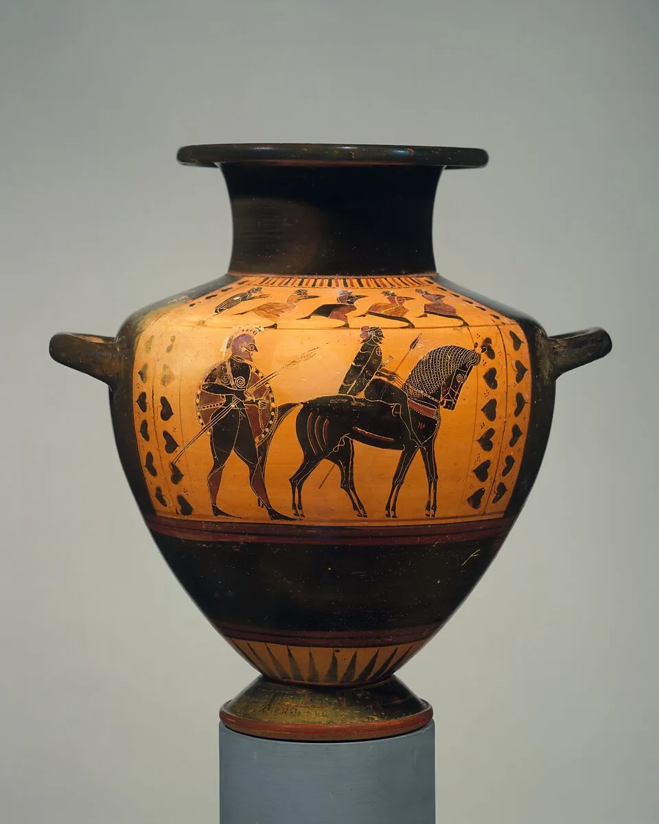 Terracotta hydria (water jar) — Lydos