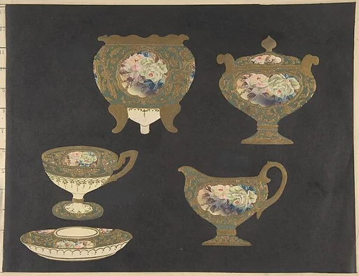 European porcelain designs in Japanese style