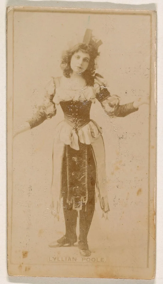 Lyllian Poole, from the Actresses series (N245) issued by Kinney Brothers to promote Sweet Caporal Cigarettes — Kinney Brothers Tobacco Company