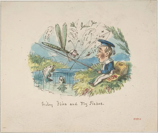 Fishey Flies and Fly Fishes (recto); Typeface Designs (verso)