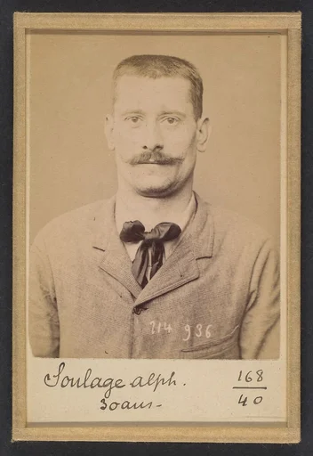 Soulage. Alphonse, Charles. 30 ans, né à Lyon. Menuisier. Anarchiste. 1/3/94.