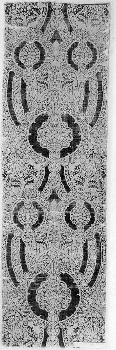 Textile with Foliated Scroll and Pomegranate Motives — Unknown