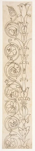 Ornamental drawings (recto) blank (verso)