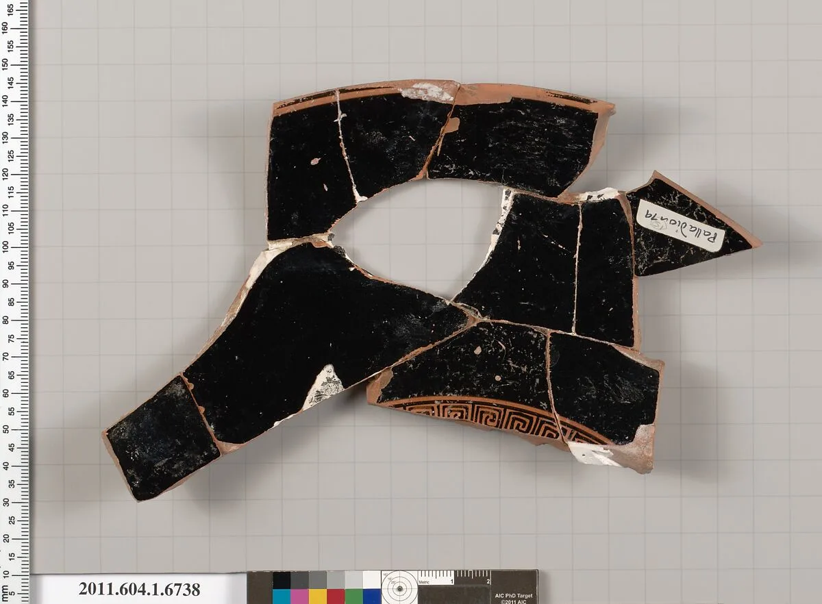 Terracotta fragment of a kylix (drinking cup) — Unknown