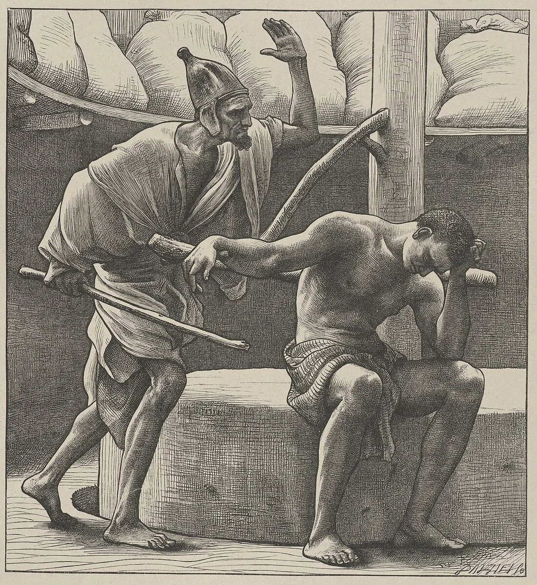 Samson at the Mill, from "Dalziels' Bible Gallery" — Camden Press|Scribner and Welford|Dalziel Brothers|Frederic, Lord Leighton