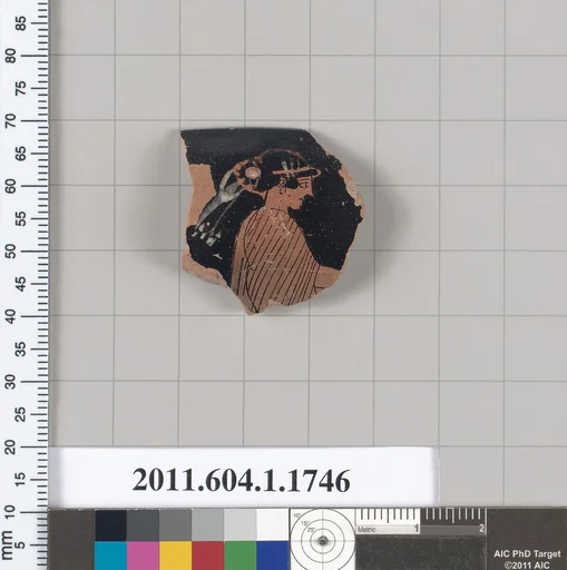 Terracotta rim fragment of a kylix (drinking cup)
