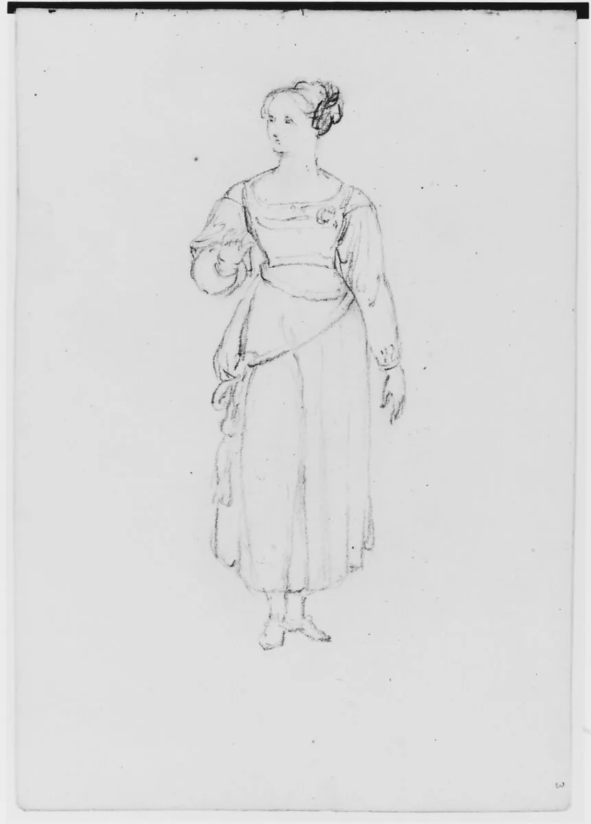 Single Female Figure (from Sketchbook) — Asher Brown Durand