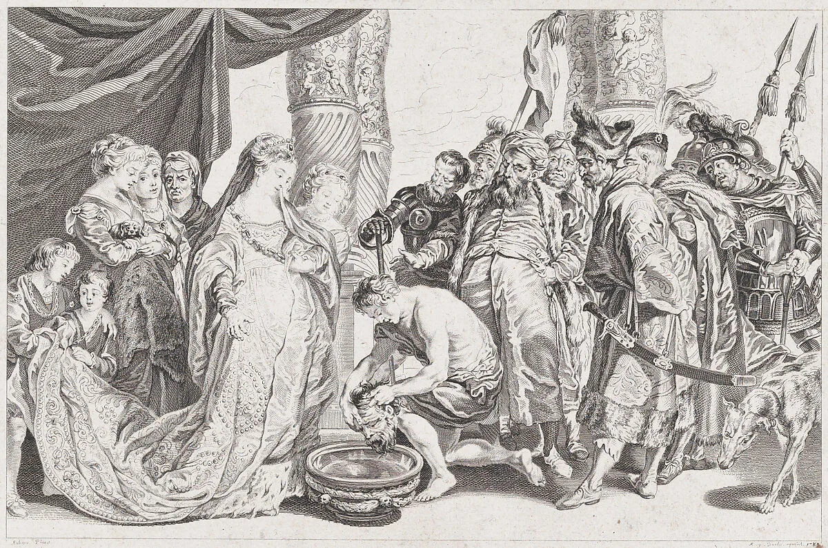 The Head of Cyrus brought to Queen Tomyris — Peter Paul Rubens|Antoine Jean Duclos