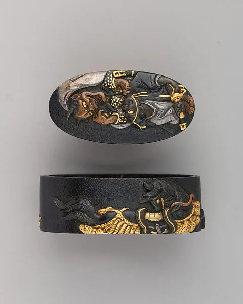 Sword-Hilt Collar and Pommel (Fuchigashira) — Unknown
