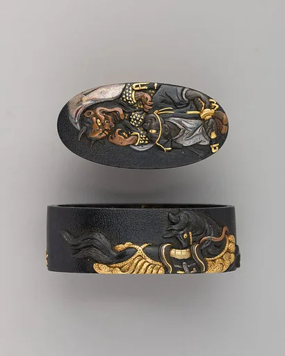 Sword-Hilt Collar and Pommel (Fuchigashira)