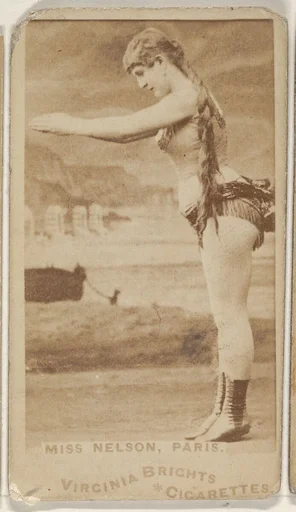 Miss Nelson, Paris, from the Actors and Actresses series (N45, Type 1) for Virginia Brights Cigarettes