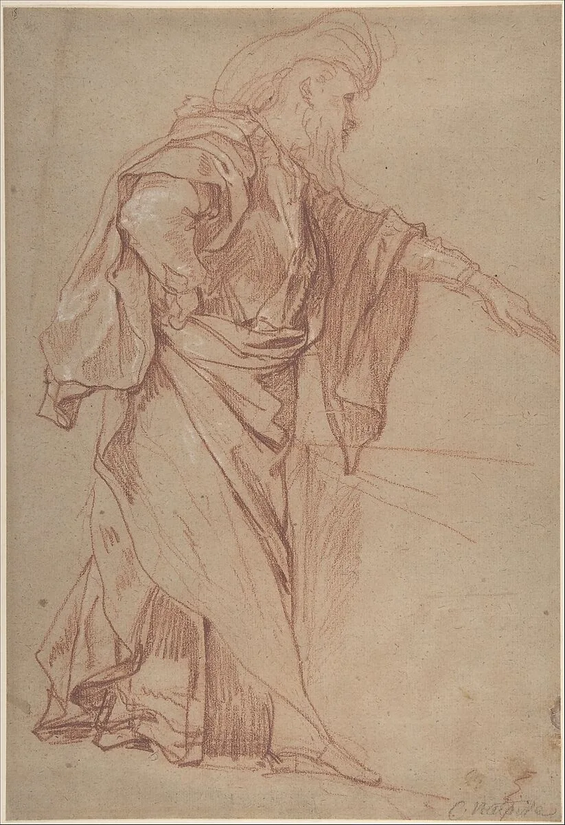 Standing Male Figure with Left Arm Extended — Charles Joseph Natoire