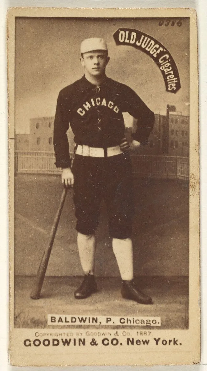 Baldwin, Pitcher, Chicago, from the Old Judge series (N172) for Old Judge Cigarettes — Goodwin & Company