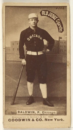 Baldwin, Pitcher, Chicago, from the Old Judge series (N172) for Old Judge Cigarettes