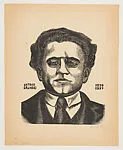 Portrait of Antonio Gramsci used in 'El Libro Negro del Terror Nazi' (The Black Book of Nazi Terror) — Leopoldo Méndez