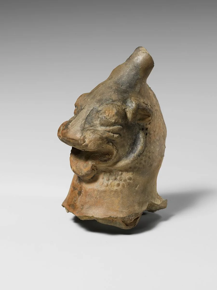 Terracotta head of a griffin — Unknown