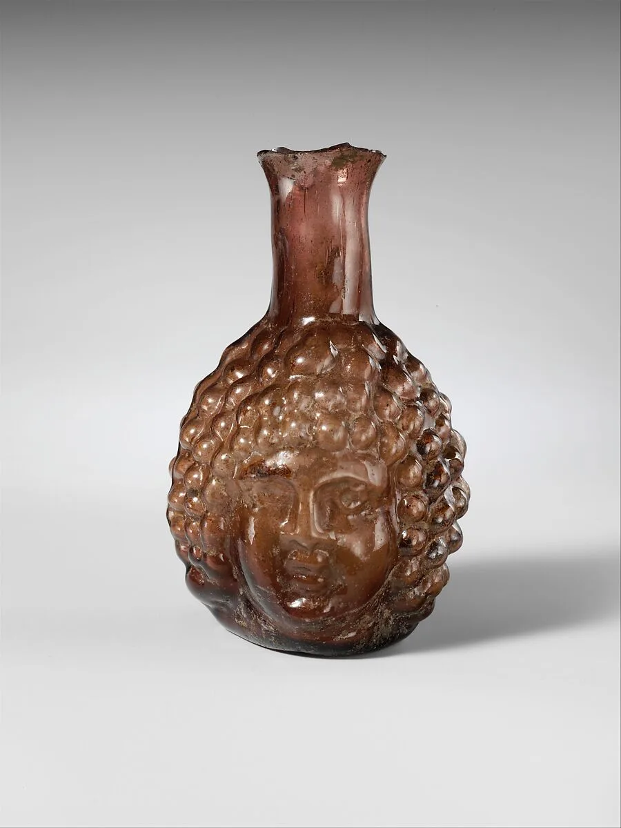 Glass double head-shaped flask — Unknown