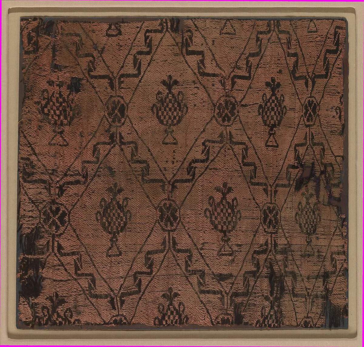 Ribbon Lattice with Pinecone (?) — Unknown