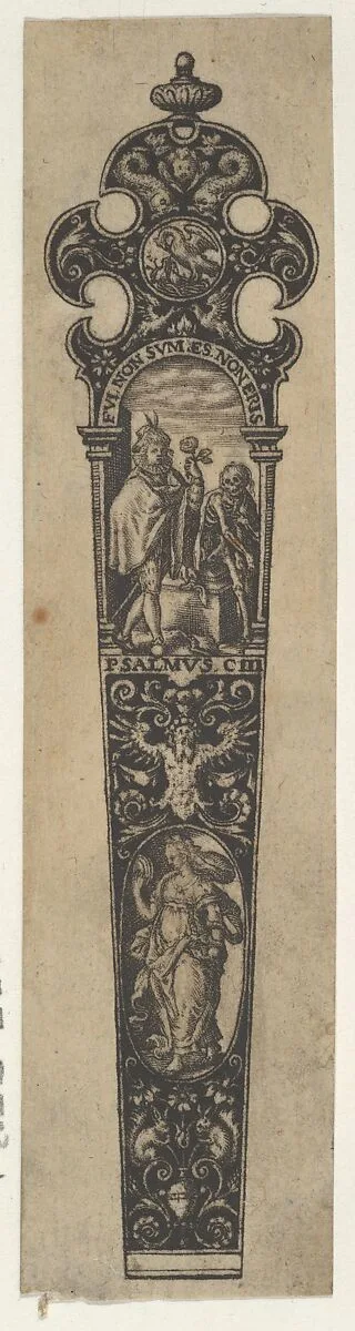 Design for a Knife Handle with a Memento Mori — Johann Theodor de Bry