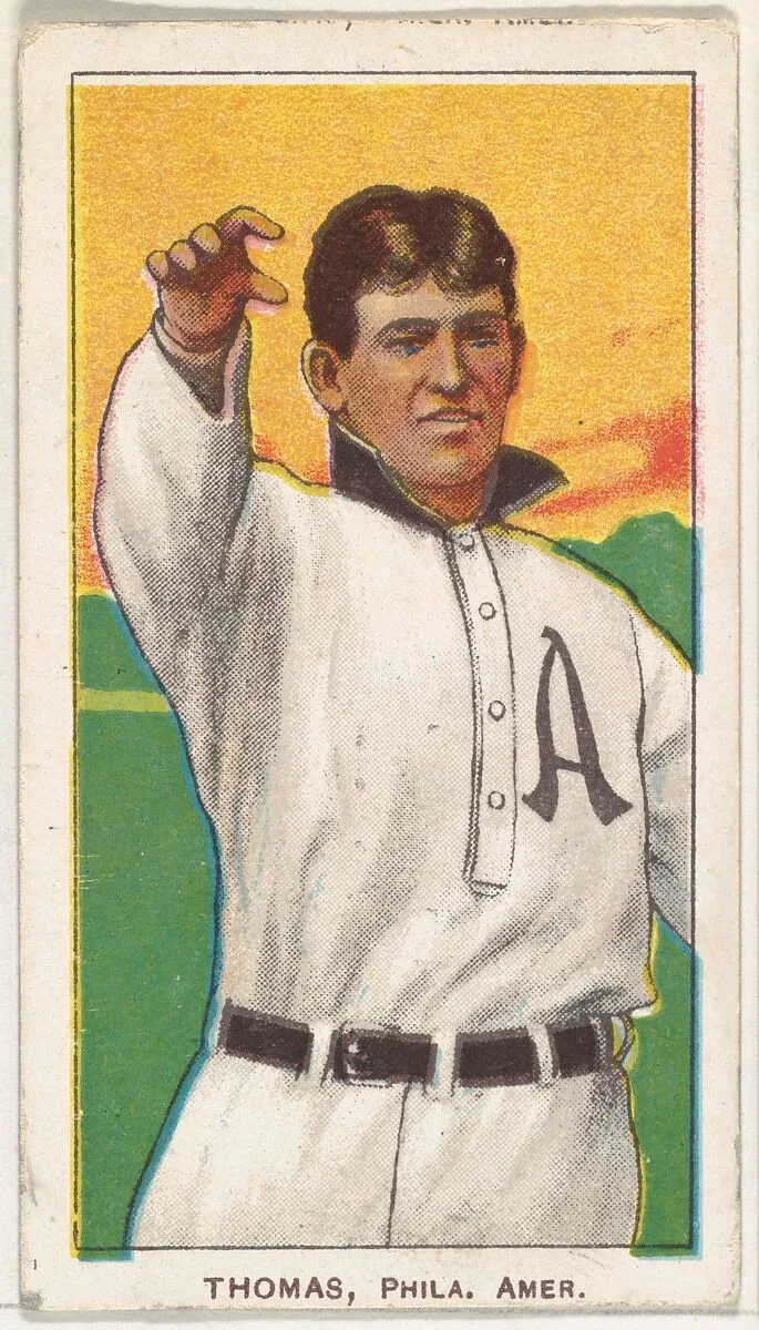 Thomas, Philadelphia, American League, from the White Border series (T206) for the American Tobacco Company — American Tobacco Company