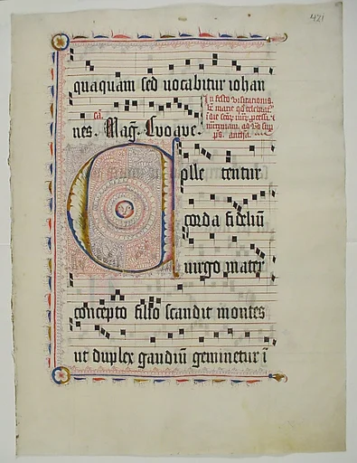 Manuscript Leaf with Initial C, from an Antiphonary