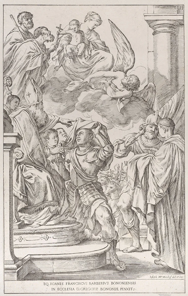 Plate 11: Saint William of Aquitaine — Giuseppe Maria Mitelli|Gioseffo Longhi|Guercino (Giovanni Francesco Barbieri)