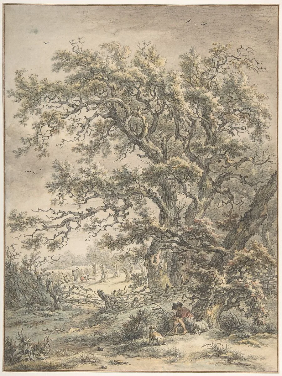 A Man Resting Under a Tree — Egbert van Drielst