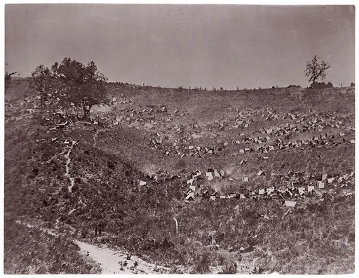[Camp of Confederate Prisoners at Belle Plain Landing, Virginia, Captured with Johnson's Division]
