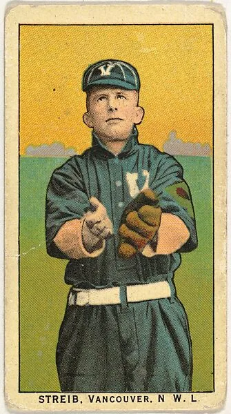 Streib, Vancouver, Northwestern League, from the "Obak Baseball Players" set (T212), issued by the American Tobacco Company to promote Obak Mouthpiece Cigarettes — American Tobacco Company