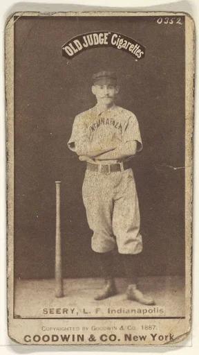 Seery, Left Field, Indianapolis, from the Old Judge series (N172) for Old Judge Cigarettes