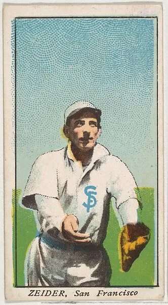 Zeider, San Francisco, from the "Obak Baseball Players" set (T212), issued by the American Tobacco Company to promote Obak Mouthpiece Cigarettes — American Tobacco Company