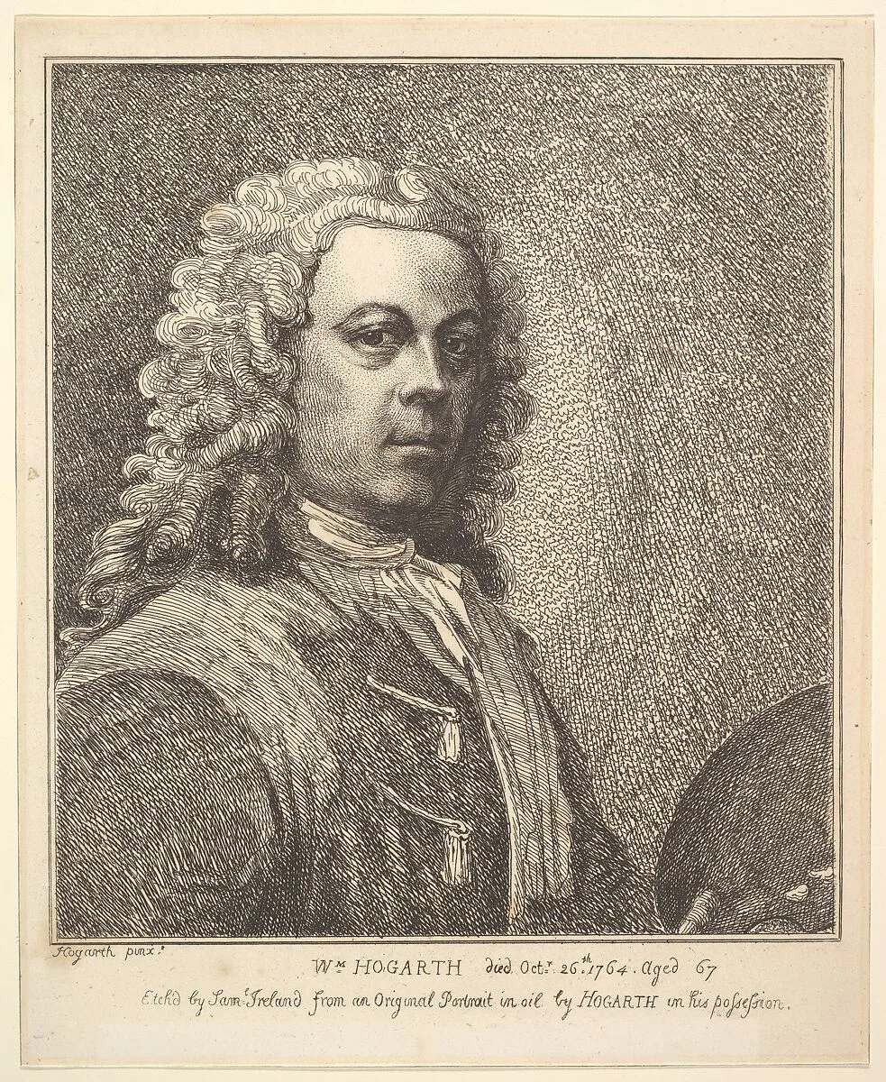 William Hogarth, Self-portrait — William Hogarth|Samuel Ireland|William Hogarth
