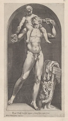 Speculum Romanae Magnificentiae: Bacchus on the Shoulders of a Satyr
