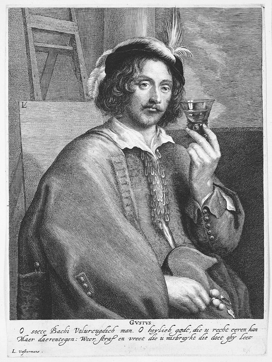 Allegory of Taste (Portrait of the Painter Jan Davidsz. de Heem, after a self-portrait) — Jan Davidsz de Heem|Jan Davidsz de Heem|Lucas Vorsterman I
