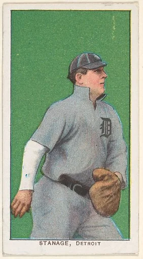 Stanage, Detroit, American League, from the White Border series (T206) for the American Tobacco Company
