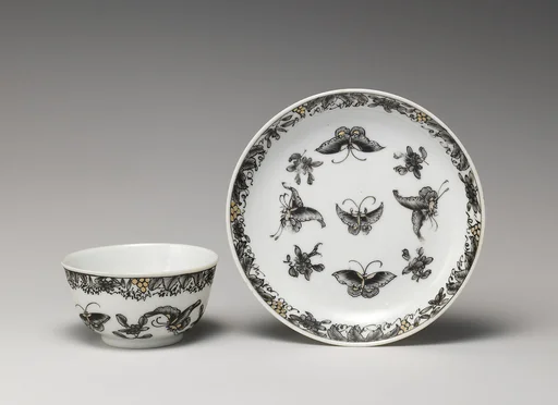 Waste bowl and saucer