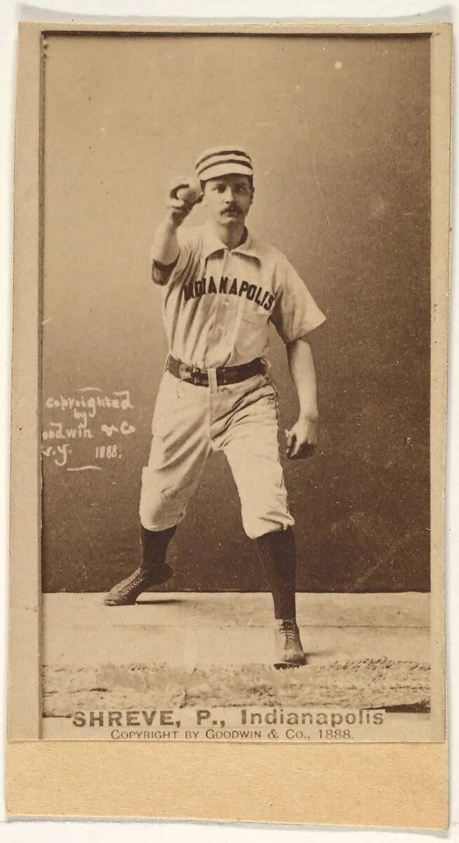 Lev Shreve, Pitcher, Indianapolis, from the Old Judge series (N172) for Old Judge Cigarettes — Goodwin & Company
