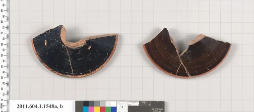 Terracotta fragments of kylikes (drinking cups)