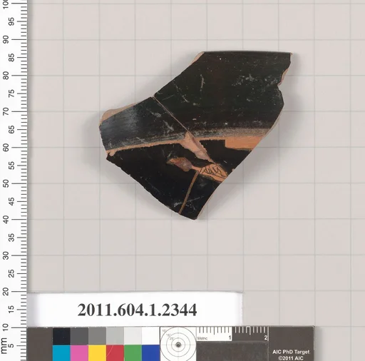 Terracotta rim fragment of a kylix (drinking cup)