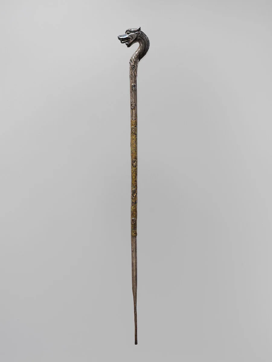 唐 嵌玻璃銀簪|Hairpin — Unknown