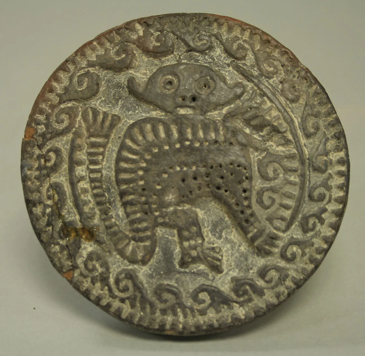 Ceramic Staff with Profile Figure — Unknown