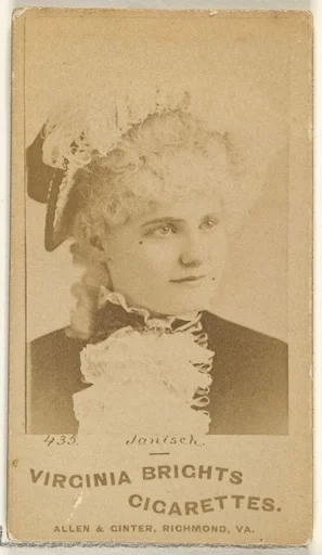 Card 435, Janisch, from the Actors and Actresses series (N45, Type 1) for Virginia Brights Cigarettes